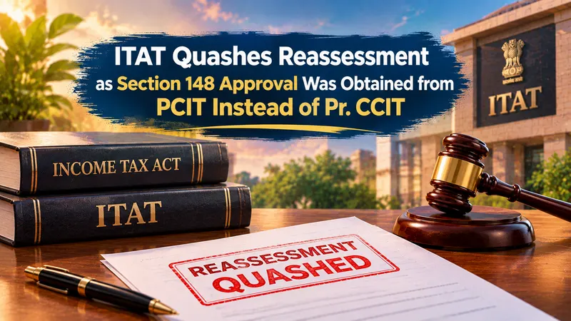 ITAT Quashes Reassessment as Section 148 Approval Was Obtained from PCIT Instead of Pr. CCIT