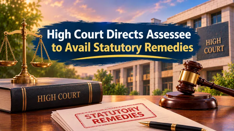 High Court Directs Assessee to Avail Statutory Remedies