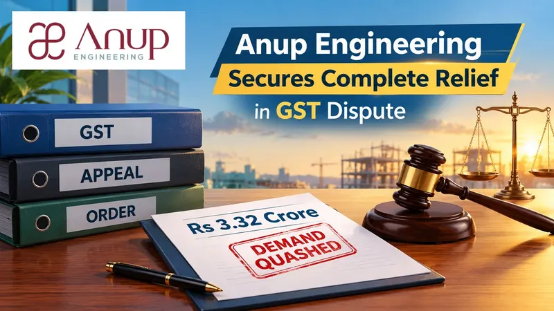 Anup Engineering Secures Complete Relief in GST Dispute, Rs 3.32 Crore Demand Quashed