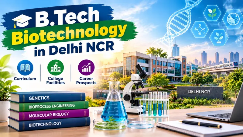 B.Tech Biotechnology in Delhi NCR: Exploring The Curriculum, College Facilities and Career Prospects