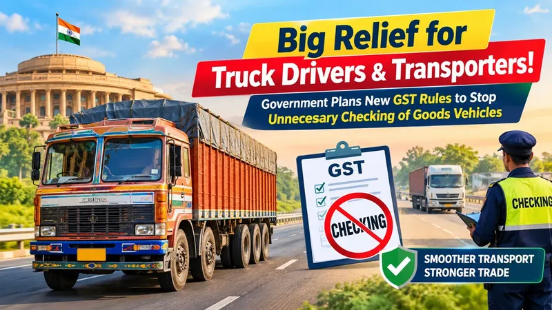 Big Relief for Truck Drivers and Transporters! Government Plans New GST Rules to Stop Unnecessary Checking of Goods Vehicles