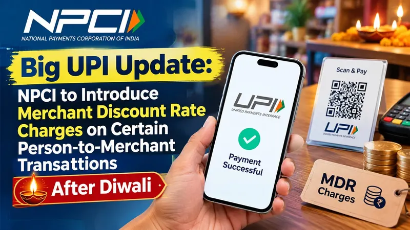 Big UPI Update: NPCI to Introduce Merchant Discount Rate Charges on Certain Person-to-Merchant Transactions After Diwali