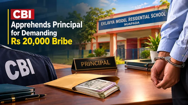 CBI Apprehends Principal of Eklavya Model Residential School, Nuapada, for Demanding Rs 20,000 Bribe