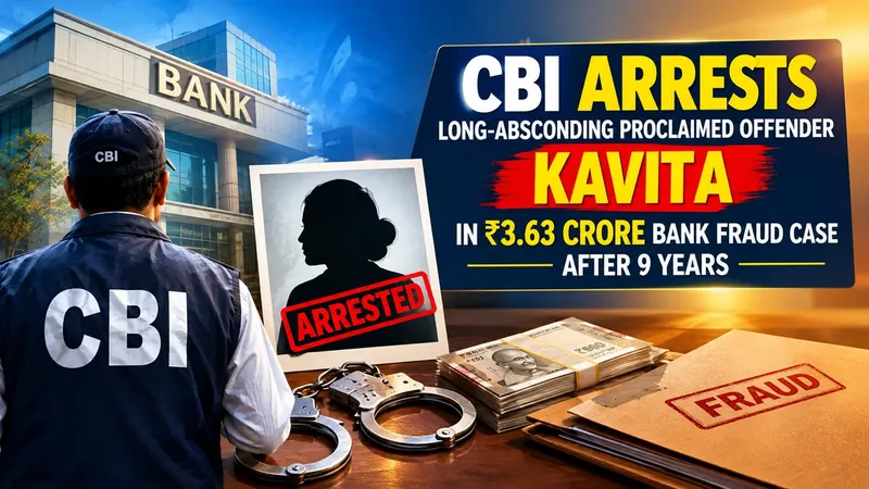 CBI Arrests Long-Absconding Proclaimed Offender Kavita in Rs 3.63 Crore Bank Fraud Case After 9 Years 