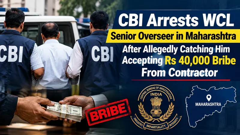 CBI Arrests WCL Senior Overseer in Maharashtra After Allegedly Catching Him Accepting Rs 40,000 Bribe From Contractor
