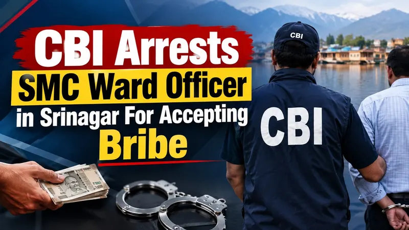 CBI Lays Trap in Srinagar, Arrests SMC Ward Officer Red-Handed While Allegedly Accepting Rs 10,000 Bribe