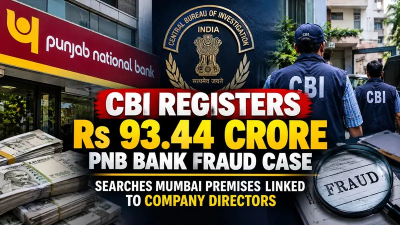 CBI Registers Rs 93.44 Crore PNB Bank Fraud Case, Searches Mumbai Premises Linked to Company Directors