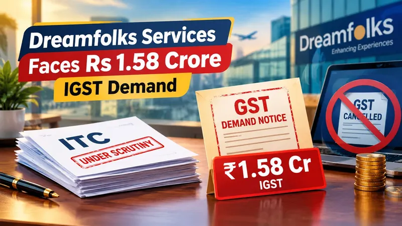 Dreamfolks Services Faces Rs 1.58 Crore IGST Demand Over ITC Availment on Invoices Issued by GST-Cancelled Supplier