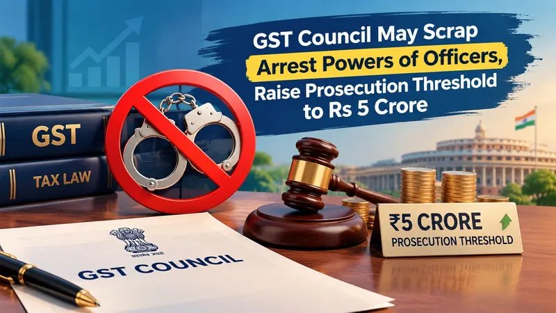 GST Council May Scrap Arrest Powers of Officers, Raise Prosecution Threshold to Rs 5 Crore