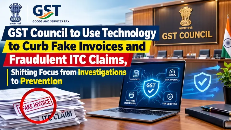 GST Council to Use Technology to Curb Fake Invoices and Fraudulent ITC Claims, Shifting Focus from Investigations to Prevention