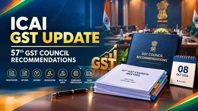 ICAI Publishes Detailed Recommendations of 57th GST Council Meeting Held on October 8, 2026