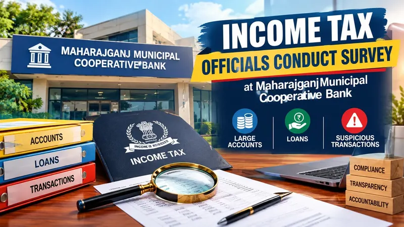 Income Tax Officials Conduct Survey at Maharajganj Municipal Cooperative Bank, Examine Large Accounts, Loans and Suspicious Transactions
