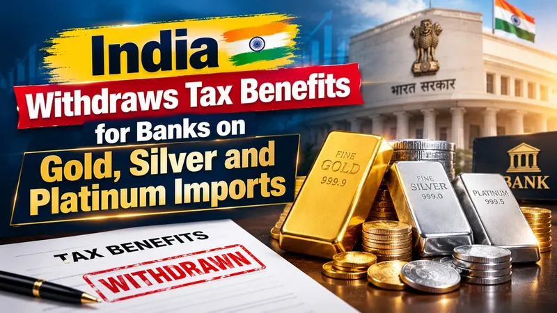 India Withdraws Tax Benefits for Banks on Gold, Silver and Platinum Imports