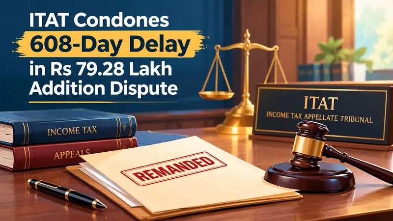 ITAT Condones 608-Day Delay in Rs 79.28 Lakh Addition Dispute, Remands Case for Fresh Adjudication Citing Natural Justice