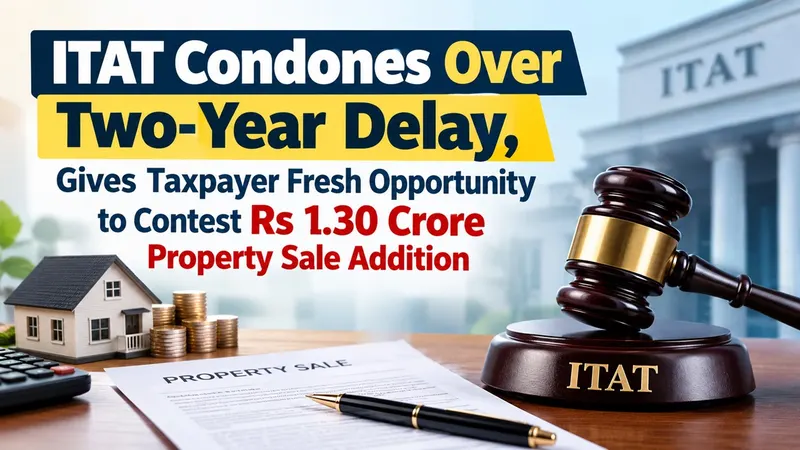 ITAT Condones Over Two-Year Delay, Gives Taxpayer Fresh Opportunity to Contest Rs 1.30 Crore Property Sale Addition