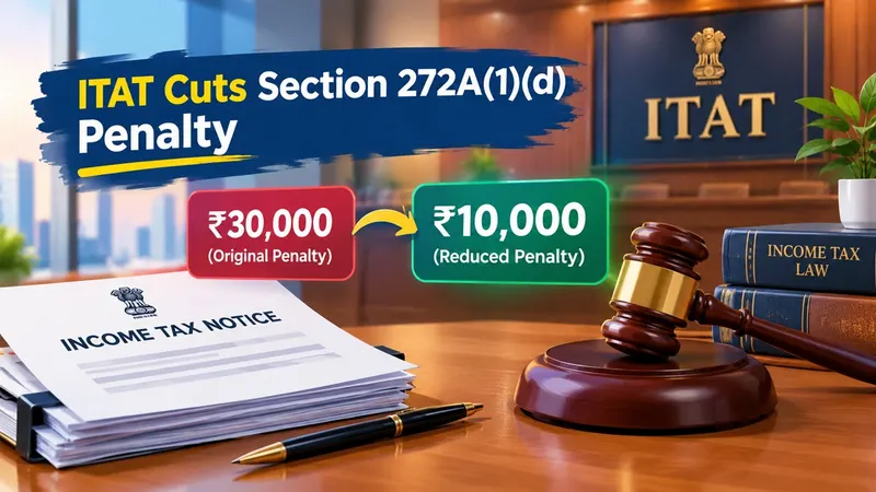 ITAT Cuts Section 272A(1)(d) Penalty From Rs 30,000 to Rs 10,000 for Income Tax Notice Default After Assessee Cooperates in Assessment