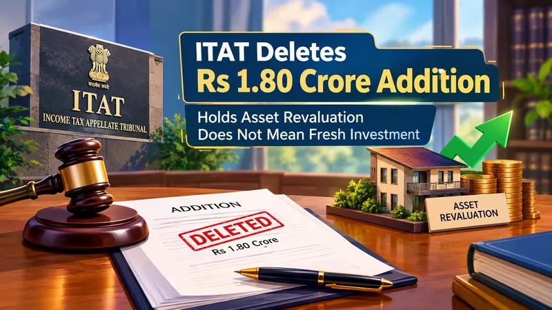 ITAT Deletes Rs 1.80 Crore Addition, Holds Asset Revaluation Does Not Mean Fresh Investment