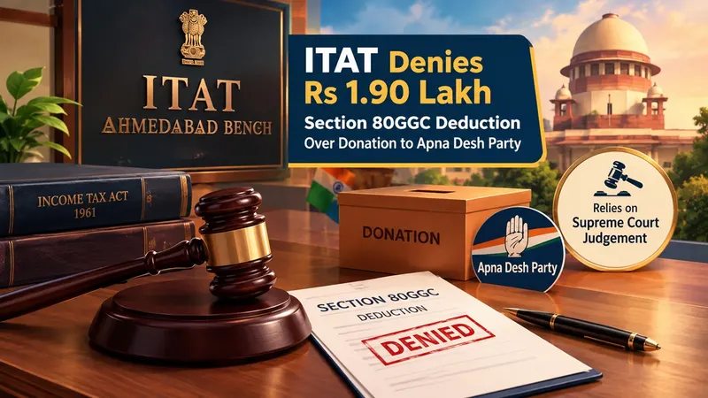 ITAT Denies Rs 1.90 Lakh Section 80GGC Deduction Over Donation to Apna Desh Party, Relies on Supreme Court Judgement