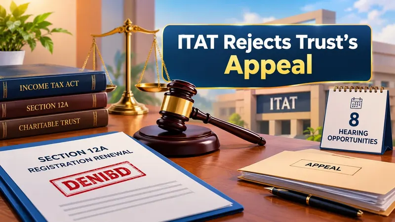 ITAT Rejects Trust’s Appeal Against Section 12A Registration Renewal Denial After Eight Hearing Opportunities