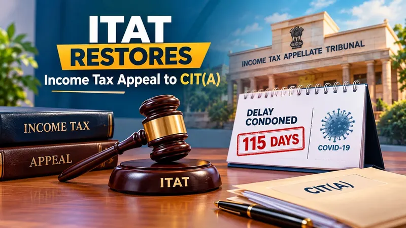 ITAT Restores Income Tax Appeal to CIT(A) After Condoning 115-Day Delay Due to COVID-19 Genuine Hardship
