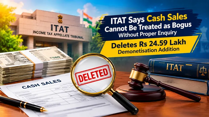 ITAT Says Cash Sales Cannot Be Treated as Bogus Without Proper Enquiry, Deletes Rs 24.59 Lakh Demonetisation Addition