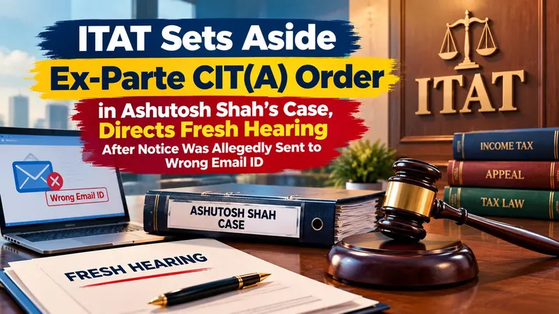ITAT Sets Aside Ex-Parte CIT(A) Order Over Alleged Wrong Email Notice, Directs Fresh Hearing After Service at Registered Email Address