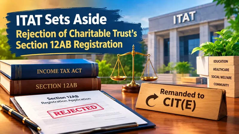 ITAT Sets Aside Rejection of Charitable Trust’s Section 12AB Registration Application, Remands Case to CIT(E) for Fresh Consideration