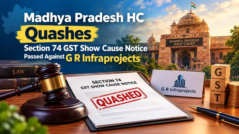Madhya Pradesh HC Quashes Section 74 GST Show Cause Notice Passed Against G R Infraprojects