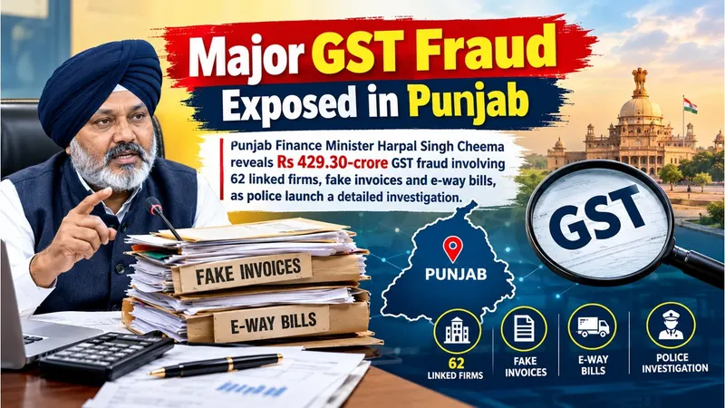 Major GST Fraud Exposed in Punjab as Investigation Reveals 62 Linked Firms and Suspected Fake Billing Network