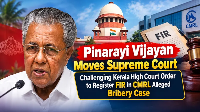 Pinarayi Vijayan Moves Supreme Court Challenging Kerala High Court Order to Register FIR in CMRL Alleged Bribery Case