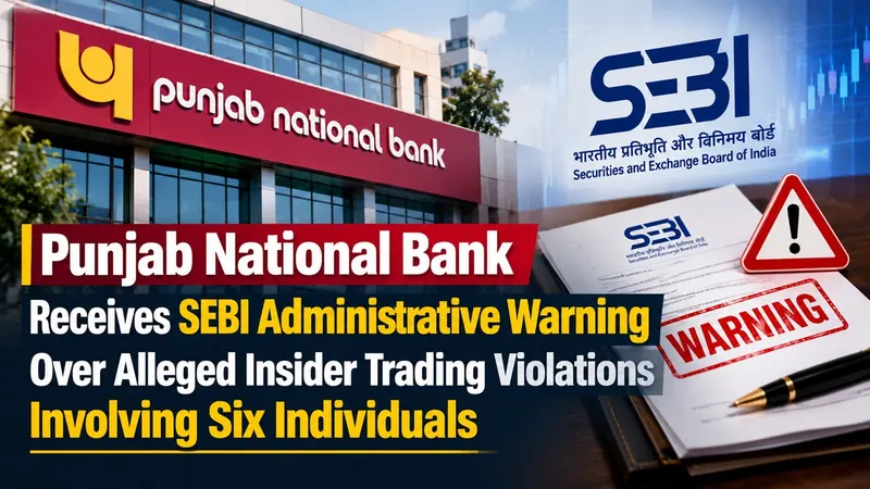 Punjab National Bank Receives SEBI Administrative Warning Over Alleged Insider Trading Violations Involving Six Individuals