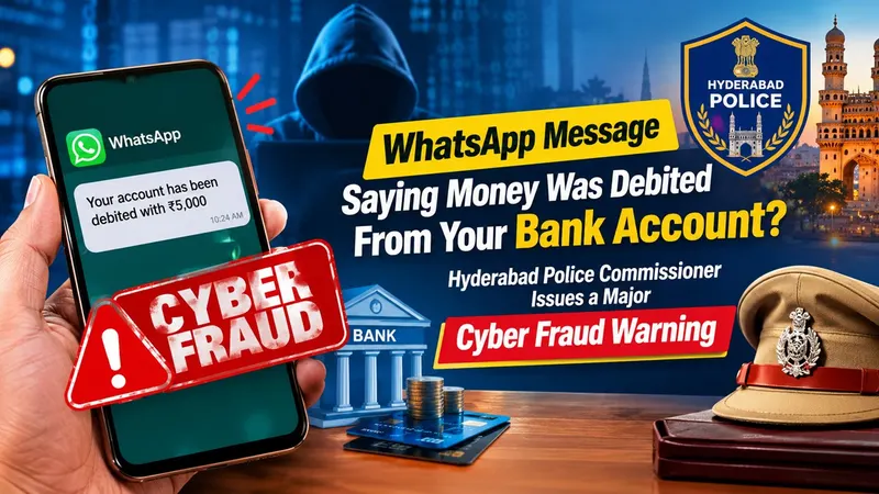 Received a WhatsApp Message Saying Money Was Debited From Your Bank Account? Hyderabad Police Commissioner Issues a Major Cyber Fraud Warning