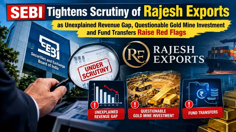 SEBI Tightens Scrutiny of Rajesh Exports as Unexplained Revenue Gap, Questionable Gold Mine Investment and Fund Transfers Raise Red Flags