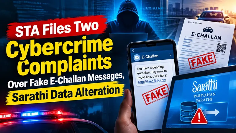 STA Files Two Cybercrime Complaints Over Fake E-Challan Messages, Sarathi Data Alteration
