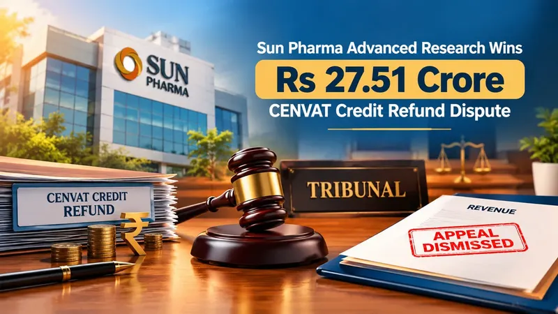 Sun Pharma Advanced Research Wins Rs 27.51 Crore CENVAT Credit Refund Dispute, Tribunal Dismisses Revenue's Appeal