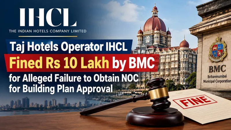 Taj Hotels Operator IHCL Fined Rs 10 Lakh by BMC for Alleged Failure to Obtain NOC for Building Plan Approval