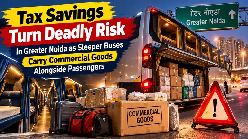 Tax Evasion Turn Deadly Risk In Greater Noida as Sleeper Buses Carry Commercial Goods Alongside Passengers