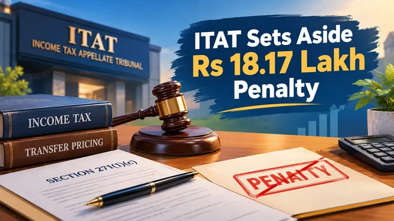 ITAT Sets Aside Rs 18.17 Lakh Penalty under Section 271(1)(c) Based on Non-Final Transfer Pricing Adjustment