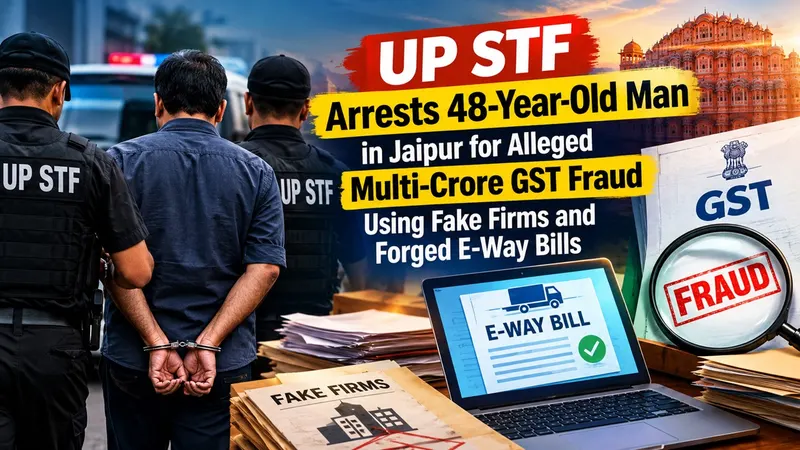 UP STF Arrests 48-Year-Old Man in Jaipur for Alleged Multi-Crore GST Fraud Using Fake Firms and Forged E-Way Bills