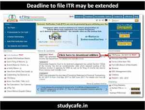 Official Notification for Extension of Income Tax Return Due date to 31 Oct 2017