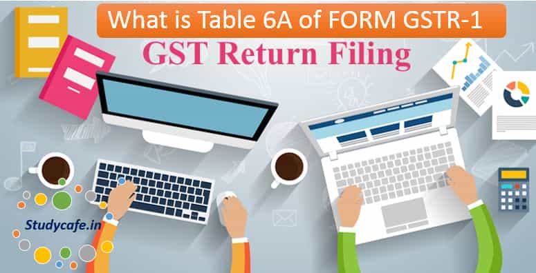 What is Table 6A of FORM GSTR-1