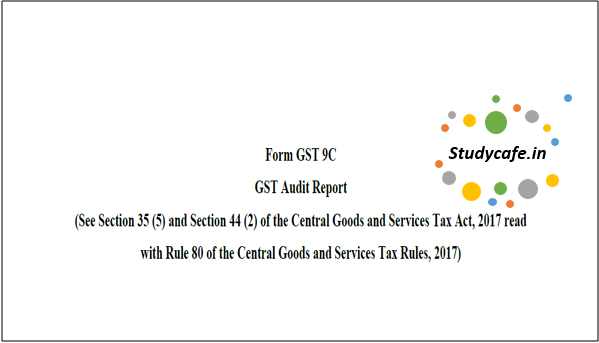 Download Format of Proposed Audit FORM GST 9C and FORM GSTR 9D