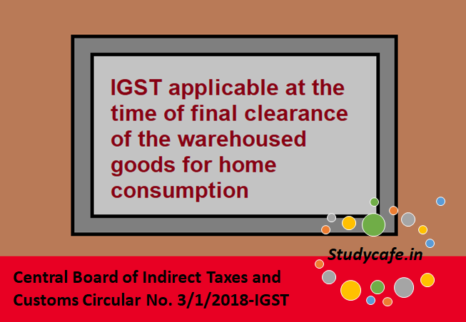 IGST applicable at the time of final clearance of the warehoused goods