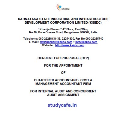 KSIIDC invites CA/CMA Firmsfor Internal Audit and Concurrent Audit