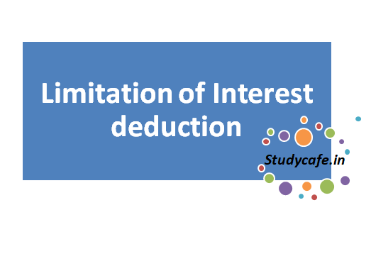Limitation of Interest deduction in certain cases