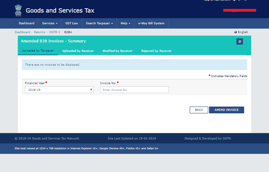 How to Amend B2B invoices in GSTR 1