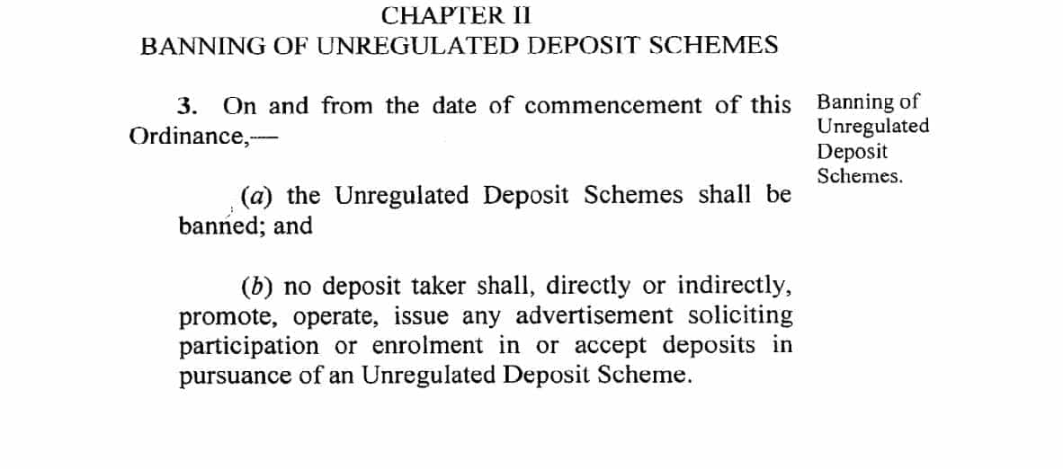 Demystifying the - Banning of Unregulated Deposit Schemes Ordinance, 2019