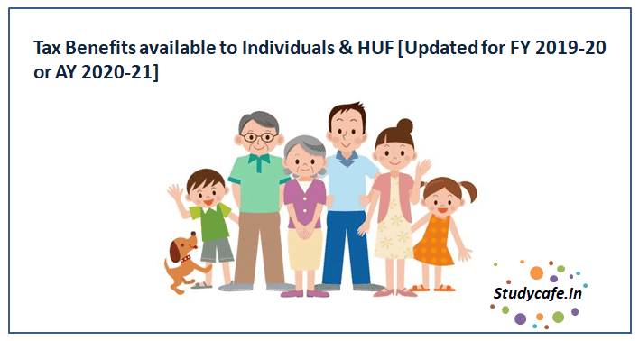 Tax Benefits available to Individuals &amp; HUF [Updated for FY 2019-20 or AY 2020-21]
