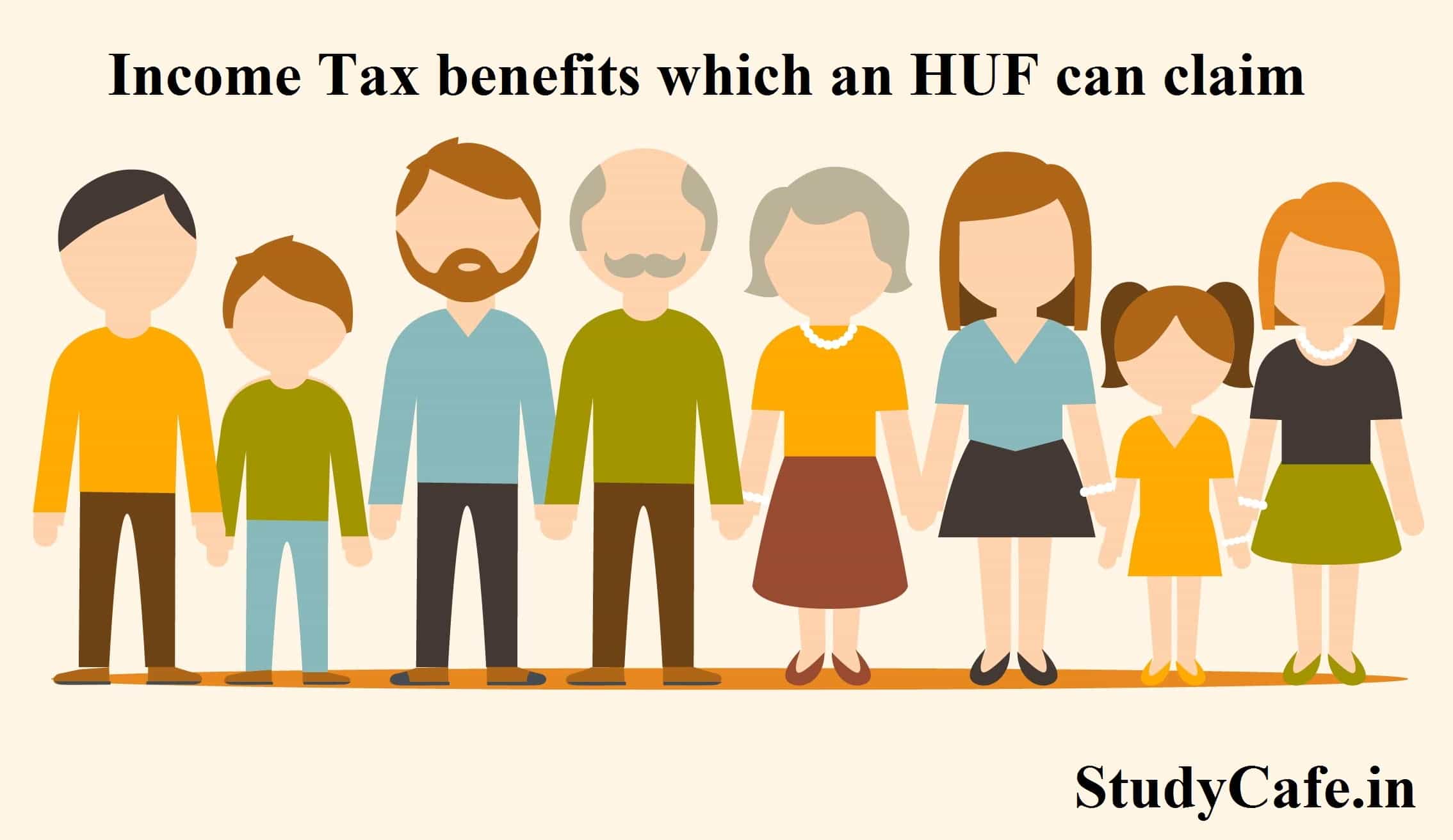 Income Tax benefits which an HUF can claim