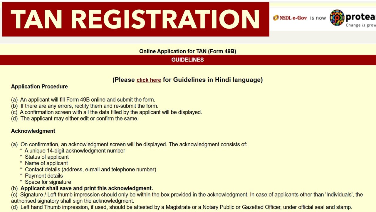 How to Apply for TAN Registration